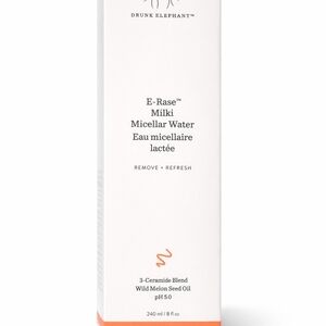 Drunk Elephant E-Rase Milki Micellar Water - White with Orange Accents